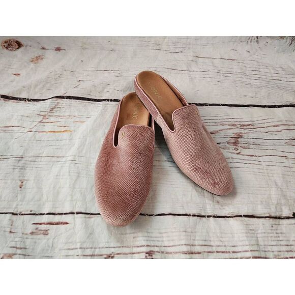Vionic Carnegie Holiday Pink Velvet Limited Edition Mule Size 10 - Picture 1 of 5